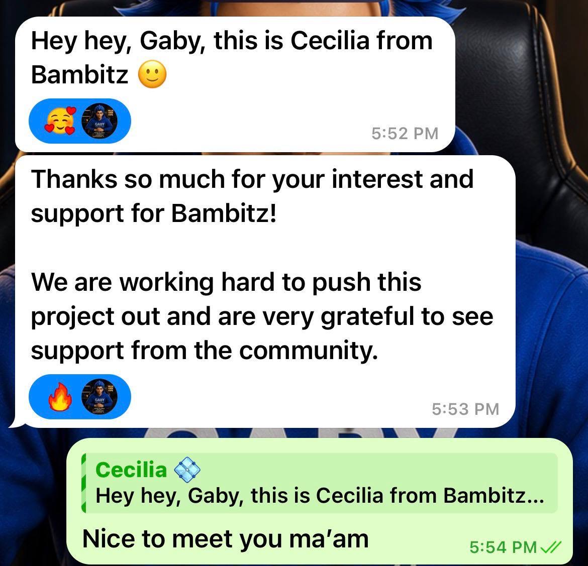 Conversation with Cecilia from Bambitz